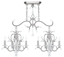  51007-91 - 4 Light + 4 Light BN Linear Chandelier