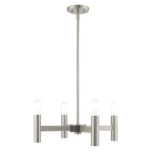 Livex Lighting 51134-91 - 4 Lt Brushed Nickel Mini Chandelier