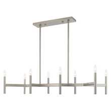  51178-91 - 8 Lt Brushed Nickel Linear Chandelier