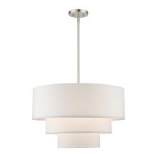  55914-91 - 4 Light Brushed Nickel Pendant Chandelier