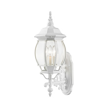  7524-13 - 3 Lt Textured White  Outdoor  Wall Lantern