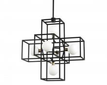  325P06CBHG - Plaza 6-Lt Pendant - Carbon/Havana Gold