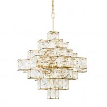  329C06CG - Cubic 6-Lt Chandelier - Calypso Gold