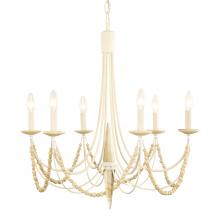 Varaluz 350C06CW - Brentwood 6-Lt Chandelier - Country White