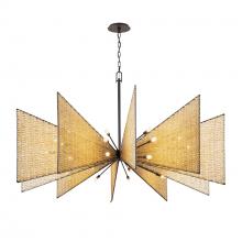  379C30MBS - Machina 30-Lt Chandelier - Matte Black/Sulihiya