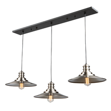  AC11663BN - Broxton 3 Light Metal Shade Island Light