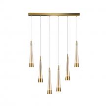  AC6826BR - Sunnyvale Collection 6-Light Island Light Brass