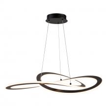  AC7079BK - Wave Collection Integrated LED Chandelier, Black