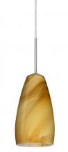  1BC-1509HN-MED-SN - Besa Chrissy Pendant Satin Nickel Honey 1x50W B10 Medium Base