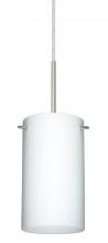  1BC-440407-LED-SN - Besa Stilo 7 LED Pendant Opal Matte Satin Nickel 1x9W LED