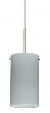  1BC-4404KR-HAL-SN - Besa Stilo 7 Pendant Satin Nickel Chalk 1x40W G9