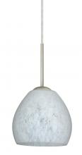  1BT-412219-LED-SN - Besa Bolla LED Pendant Carrera Satin Nickel 1x9W LED