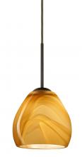  1BT-4122HN-LED-BR - Besa Bolla LED Pendant Honey Bronze 1x9W LED