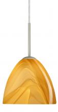  1BT-7572HN-LED-SN - Besa Sasha LED Pendant 1Bt Honey Satin Nickel 1x9W LED