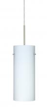  1JC-412307-LED-SN - Besa Stilo 10 LED Pendant Opal Matte Satin Nickel 1x9W LED