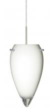  1JC-412506-LED-SN - Besa Juli LED Pendant Opal Glossy Satin Nickel 1x9W LED