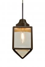  1JC-BRAVOBR-BR - Besa, Bravo Cord Pendant, Bronze/Gold Bubble, Bronze Finish, 1x60W Medium Base