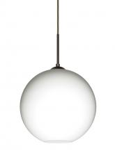  1JC-COCO1207-BR - Besa Coco 12 Pendant, Opal Matte, Bronze Finish, 1x60W Medium Base