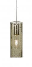  1JC-JUNI10LT-SN - Besa, Juni 10 Cord Pendant, Latte Bubble, Satin Nickel, 1x60W Medium Base