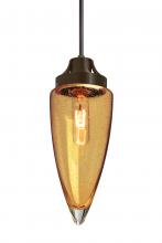  1JC-SULUAM-BR - Besa, Sulu Cord Pendant, Amber Bubble, Bronze Finish, 1x60W Medium Base