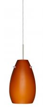  1JT-412680-SN - Besa Pera 9 Pendant Satin Nickel Amber Matte 1x100W Medium Base