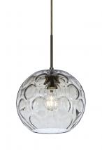  1JT-BOMYCL-BR - Besa Bombay Cord Pendant, Clear, Bronze Finish, 1x60W Medium Base