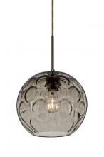  1JT-BOMYSM-BR - Besa Bombay Cord Pendant, Smoke, Bronze Finish, 1x60W Medium Base