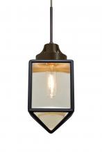  1JT-BRAVOBK-BR - Besa, Bravo Cord Pendant, Black/Gold Bubble, Bronze Finish, 1x60W Medium Base