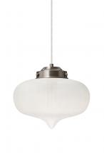  1JT-MIRAFR-SN - Besa Mira Pendant Satin Nickel Frost 1x60W T10