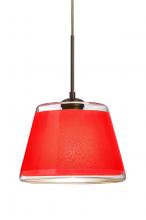  1JT-PIC9RD-BR - Besa Pendant Pica 9 Bronze Red Sand 1x75W Medium Base