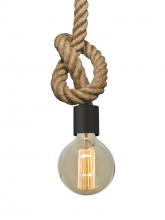  1JT-SOLO-BK - Besa Solo Rope Pendant, Black, 1x75W T8