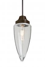  1JT-SULUCL-BR - Besa, Sulu Cord Pendant, Clear Bubble, Bronze Finish, 1x60W Medium Base