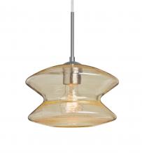  1JT-ZENGD-SN - Besa, Zen Cord Pendant, Gold Bubble, Satin Nickel Finish, 1x60W Medium Base