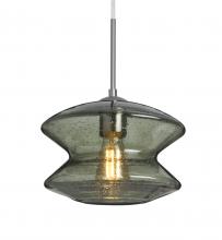  1JT-ZENMS-EDIL-SN - Besa, Zen Cord Pendant, Moss Bubble, Satin Nickel Finish, 1x8W LED Filament