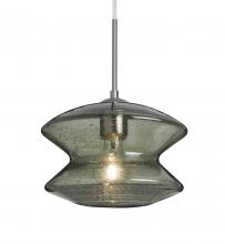  1JT-ZENMS-SN - Besa, Zen Cord Pendant, Moss Bubble, Satin Nickel Finish, 1x60W Medium Base