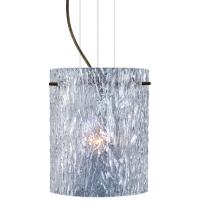  1KG-400600-BR - Besa Pendant Tamburo 8 Bronze Clear Stone 1x100W Medium Base