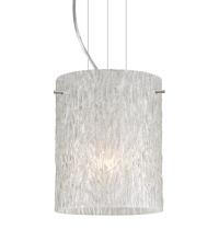  1KG-4006GL-SN - Besa Pendant Tamburo 8 Satin Nickel Glitter Stone 1x100W Medium Base