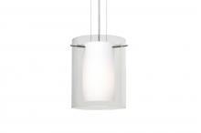  1KG-C00607-SN - Besa Pendant Pahu 8 Satin Nickel Clear/Opal 1x100W Medium Base