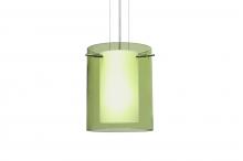  1KG-L00607-LED-SN - Besa Pahu 8 LED Pendant 1Kg Transparent Olive/Opal Satin Nickel 1x11W LED