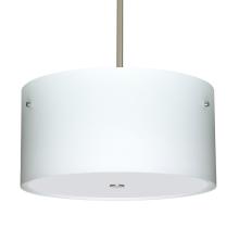  1KT-400807-SN - Besa Stem Pendant Tamburo 16 Satin Nickel Opal Matte 3x100W Medium Base