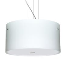  1KV-400807-SN - Besa Pendant Tamburo 16 Satin Nickel Opal Matte 3x100W Medium Base