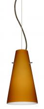  1KX-412480-LED-BR - Besa Cierro LED Cable Pendant Amber Matte Bronze 1x9W LED