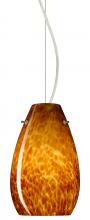  1KX-412618-SN - Besa Pera 9 Cable Pendant Amber Cloud Satin Nickel 1x100W Medium Base