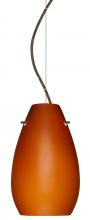  1KX-412680-BR - Besa Pera 9 Cable Pendant Amber Matte Bronze 1x100W Medium Base