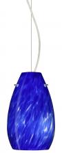  1KX-412686-LED-SN - Besa Pera 9 LED Pendant Blue Cloud Satin Nickel 1x9W LED