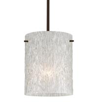  1TT-4006GL-BR - Besa Stem Pendant Tamburo 8 Bronze Glitter Stone 1x100W Medium Base