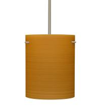  1TT-4006OK-LED-SN - Besa Tamburo 8 Pendant Oak Satin Nickel 1x11W LED