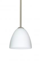  1TT-447007-SN - Besa Vila Stem Pendant Satin Nickel Opal Matte 1x60W Medium Base