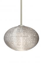  1TT-4913GL-LED-SN - Besa Pendant Pape 12 Satin Nickel Glitter 1x9W LED