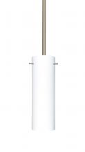  1TT-493007-HAL-SN - Besa Stem Copa Pendant Satin Nickel Opal Matte 1x40W Halogen